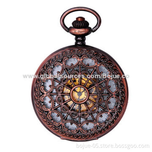 Skeleton Unique Automatic Mechanical Pendant Men's Pocket Watch with CE/RoHS Mark